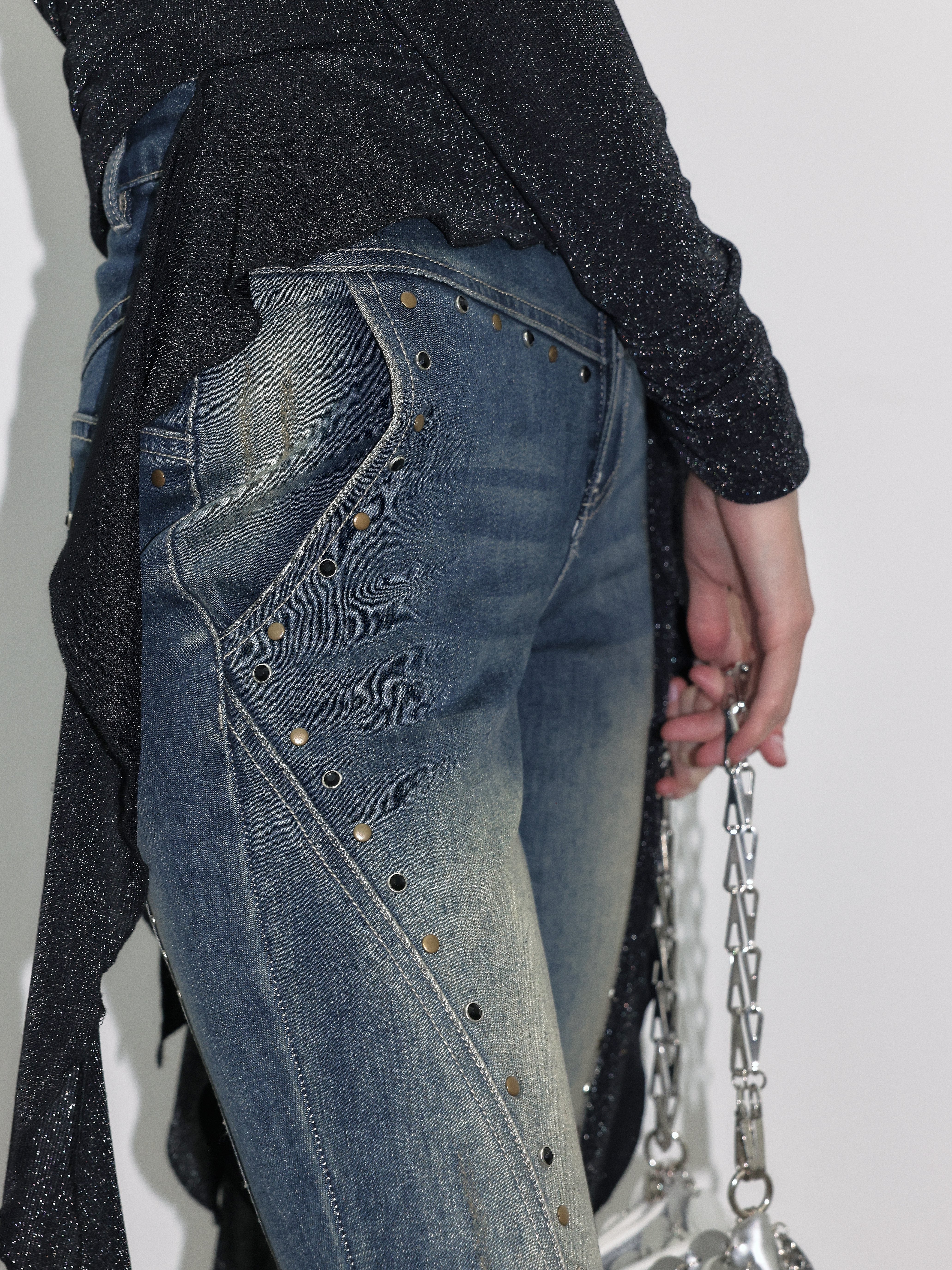 Studded Flare Jeans