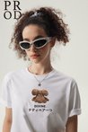 PROD  T shirt Upside Down Teddy Bear Basic Short Sleeve T-shirt