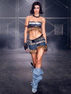 Thea Faux Fur Shorts Blue