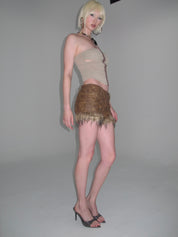 PROD Thea Faux Fur Shorts Brown
