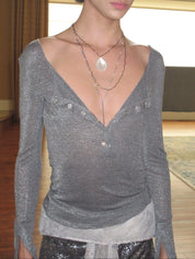 PROD Triple-Layer Necklace Undine Teardrop Layered Necklace Set