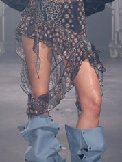 PROD Venus Ruffled Long Sleeve V Tie-hem Top