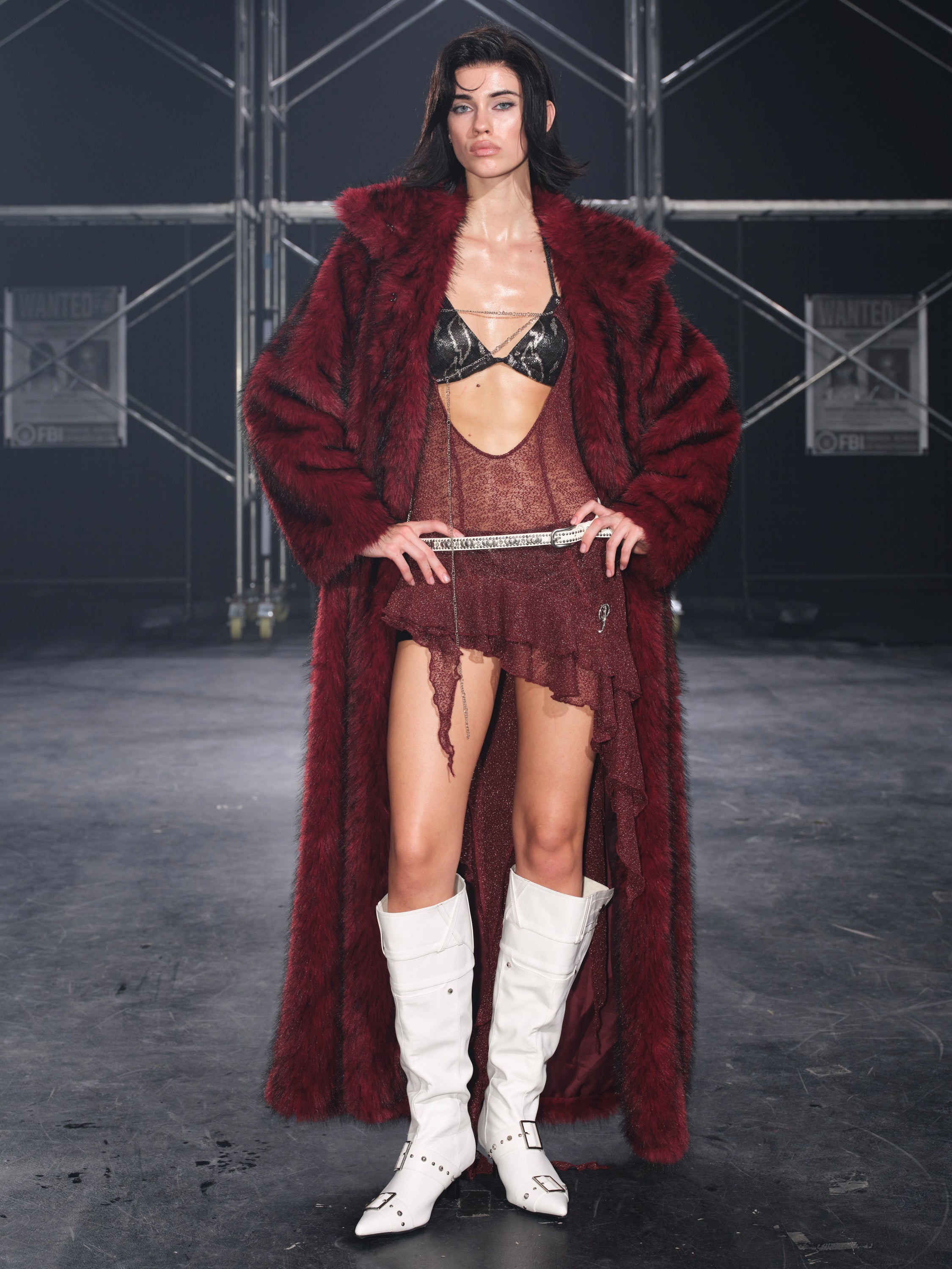 PROD Venus Ruffled Long Sleeve V Tie-hem Top