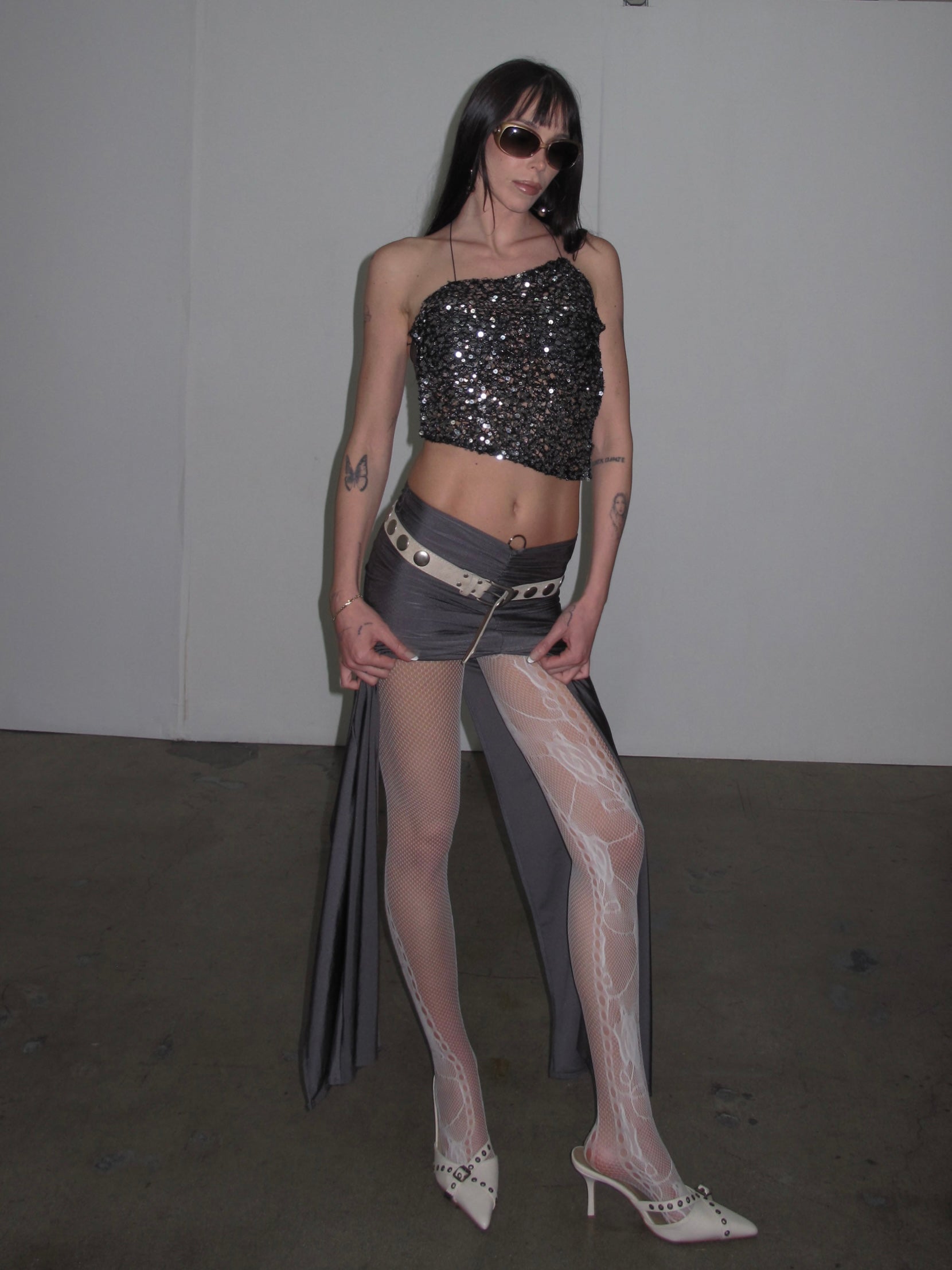 PROD White Lace Tights