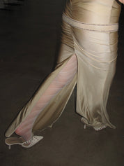 PROD White / One size Diagonal Knit Tights