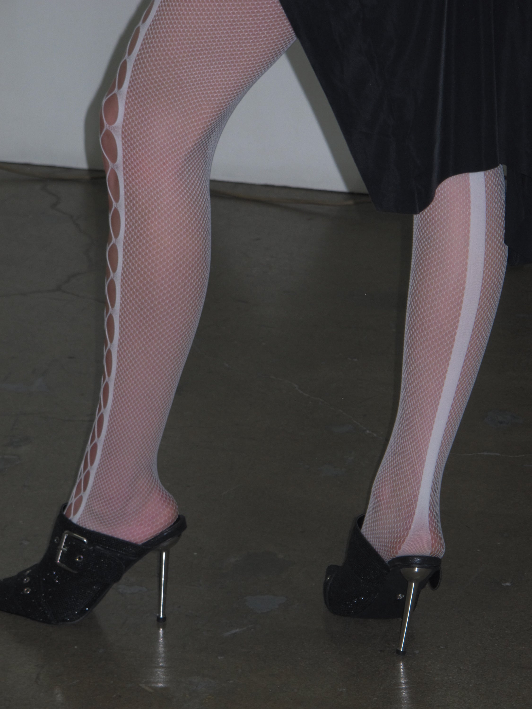 PROD White / One size White Fishnet Thigh-High Stockings