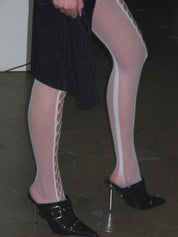 PROD White / One size White Fishnet Thigh-High Stockings