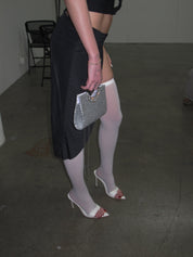 PROD White / One size White Sheer Toe-Split Thigh-High Leg Sleeves