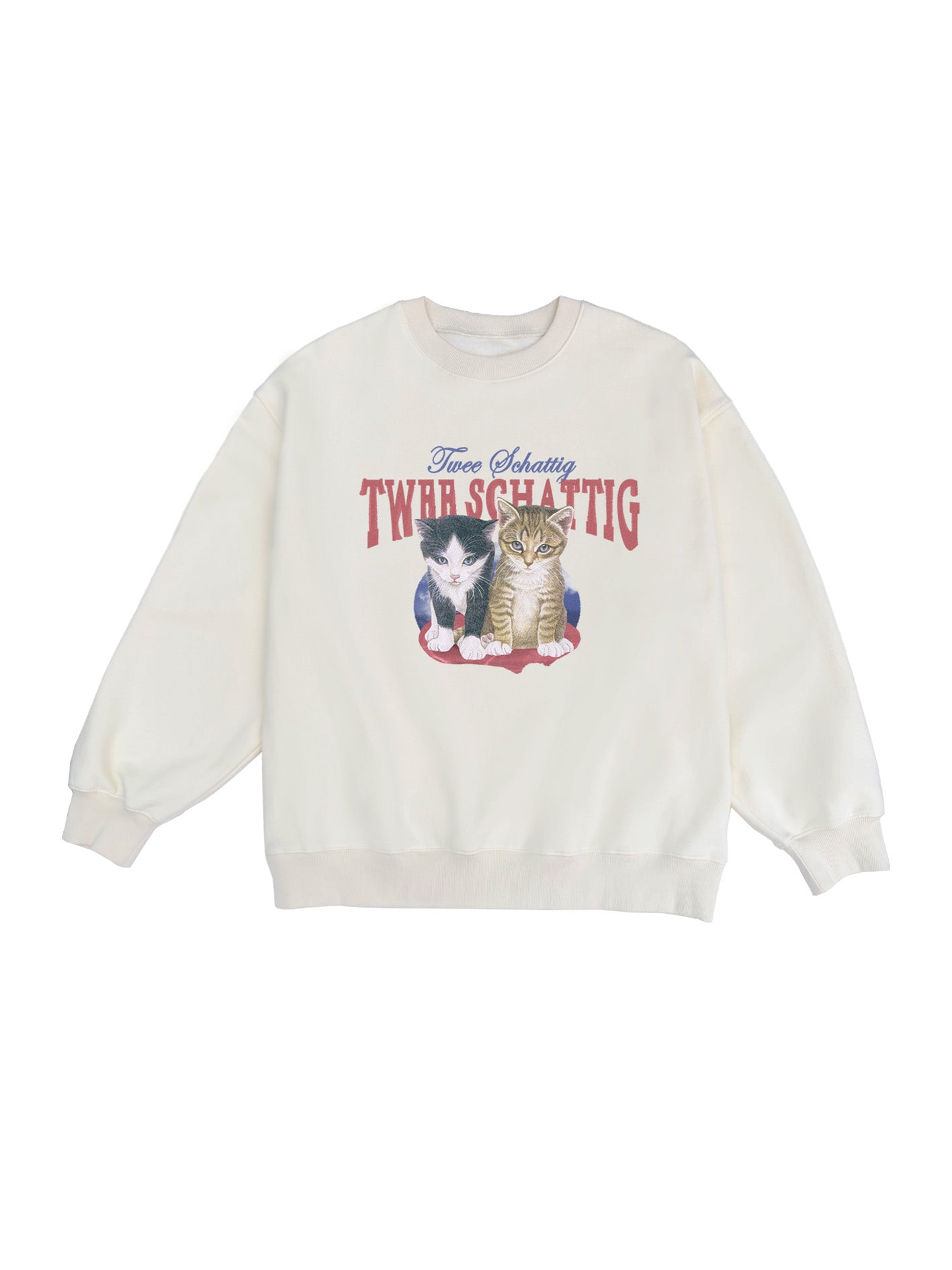 red type Twin Cats sweatshirt