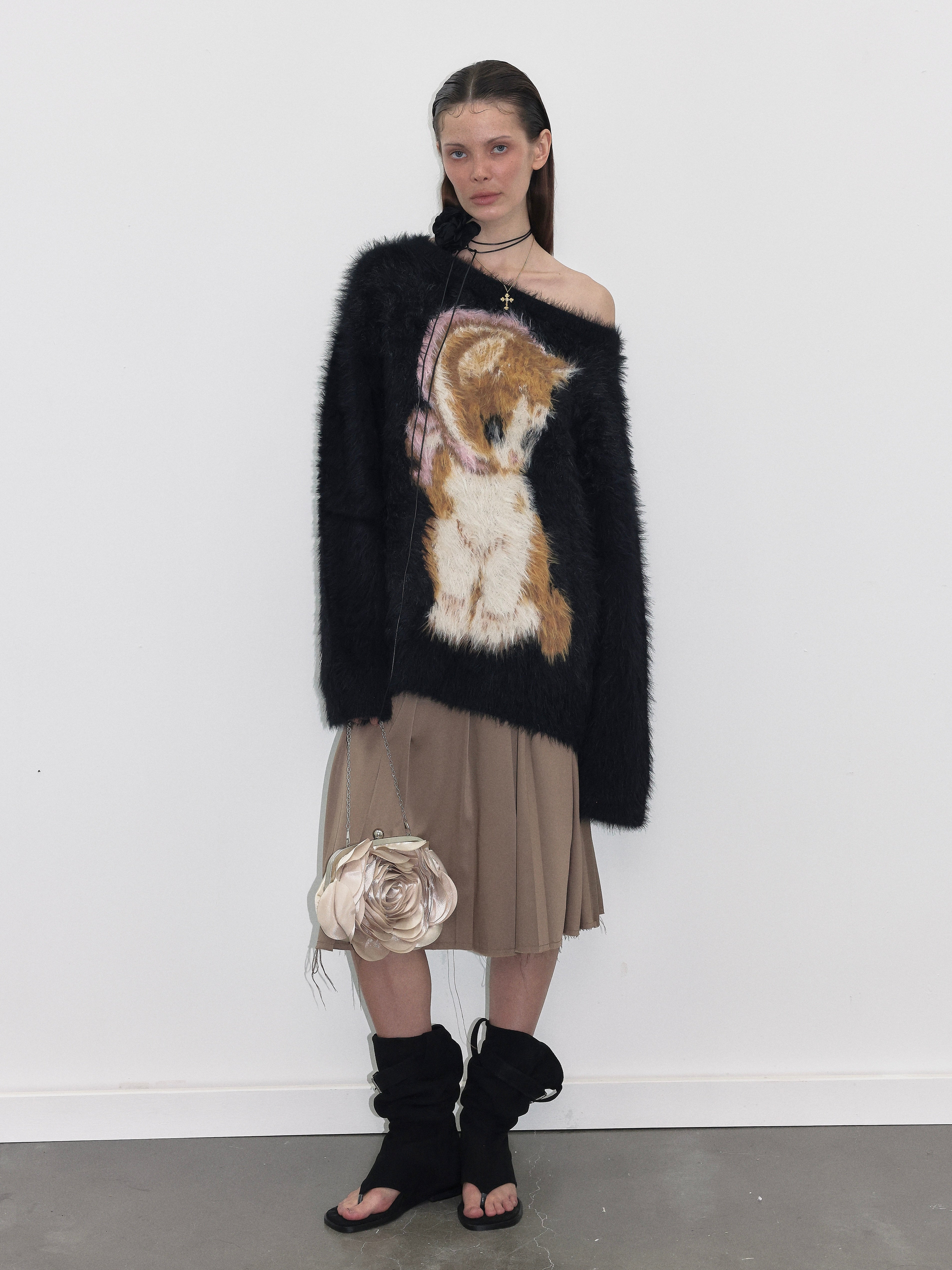 PROD  XS / black Kitty Mohair Sweater