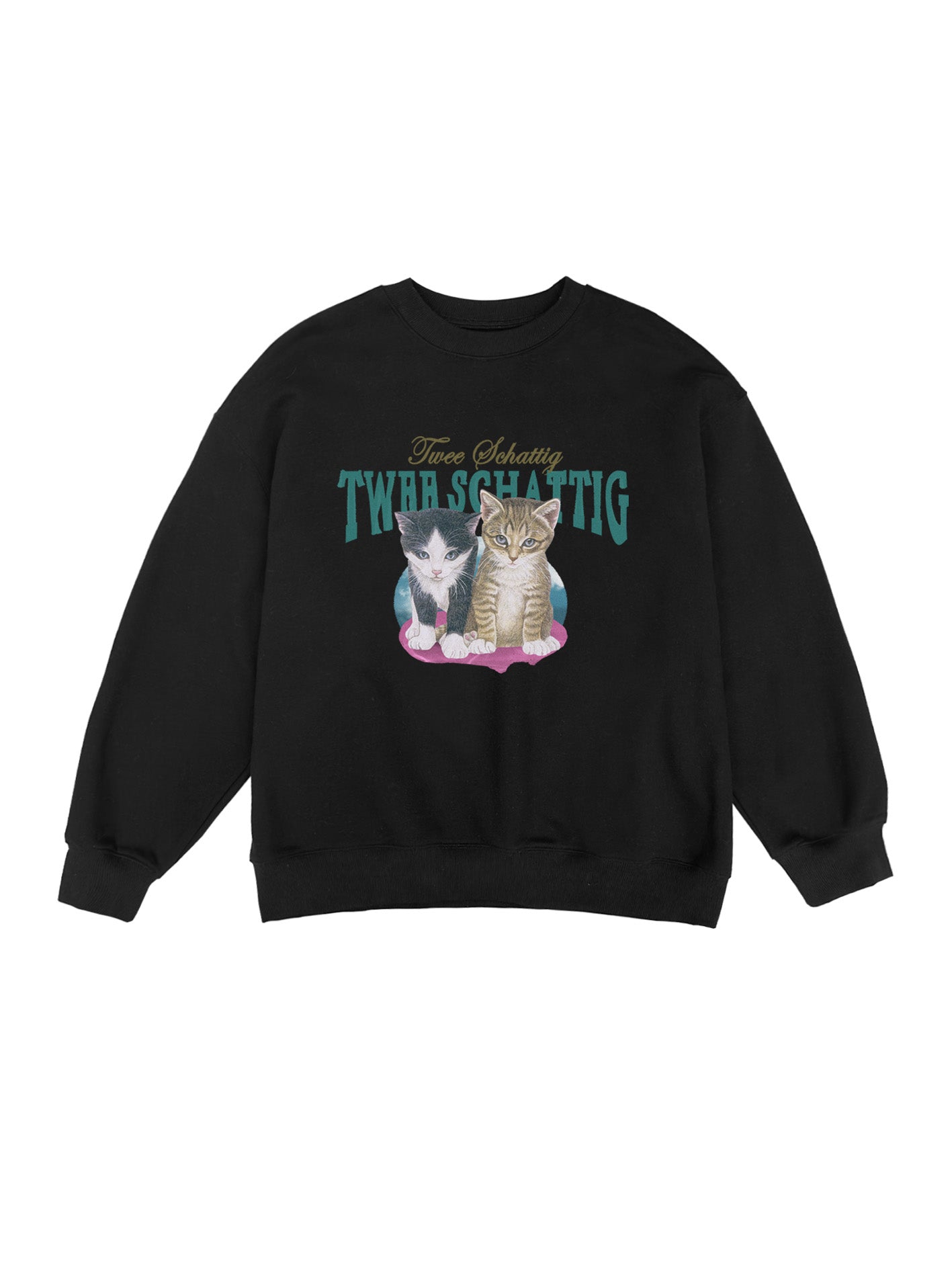 PROD  XS / black Twin Cats sweatshirt