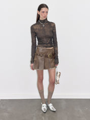 PROD  XS / brown Multicolored Long Sleeve Top