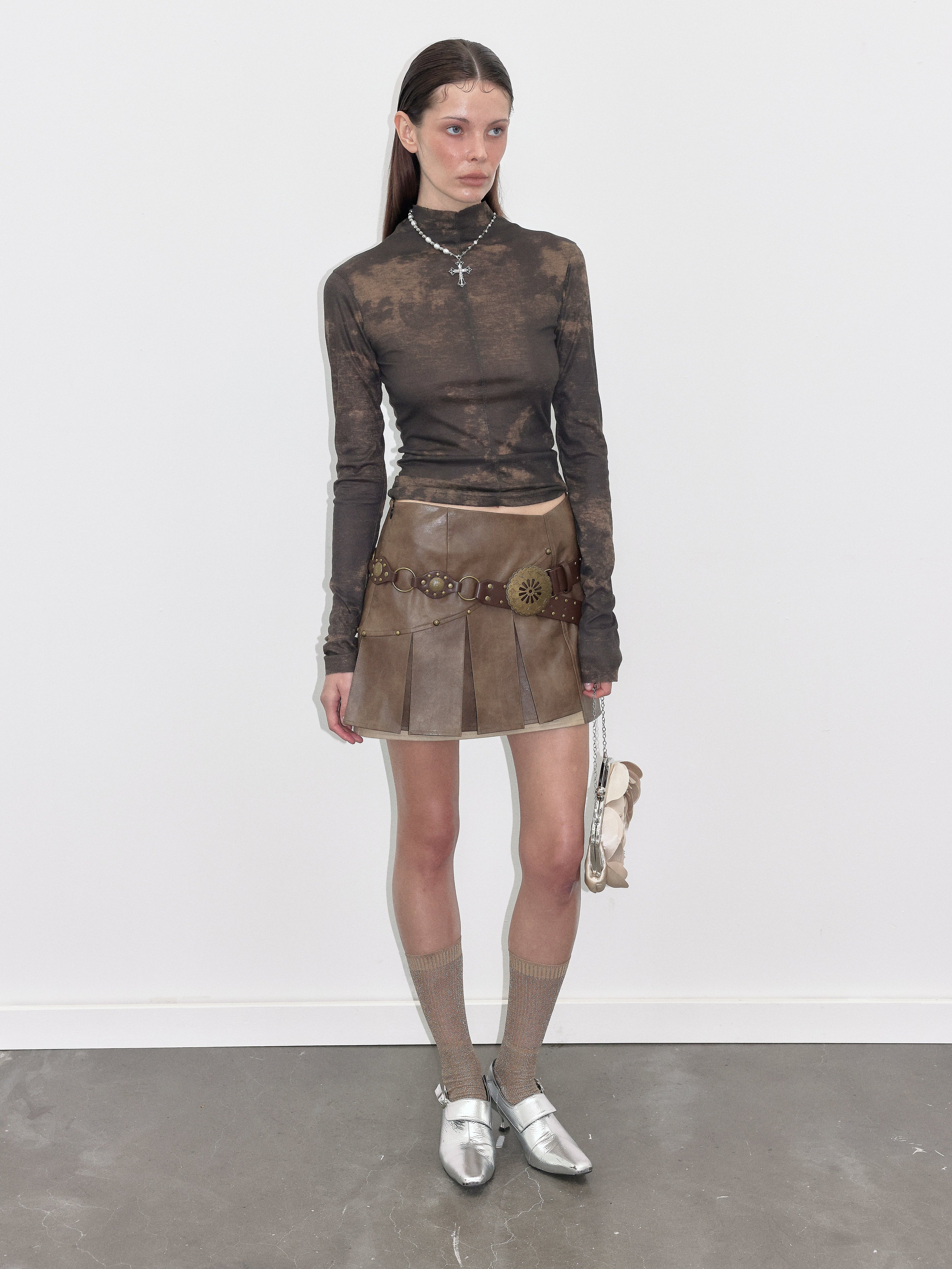 PROD  XS / brown Multicolored Long Sleeve Top