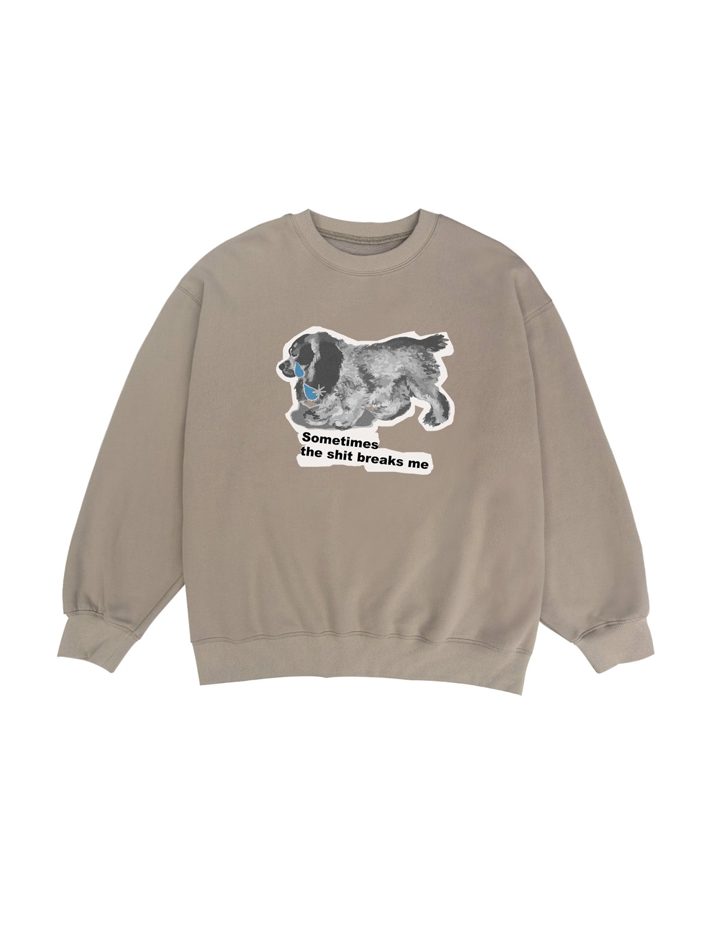 PROD  XS / coffee Puppy Crying sweatshirt