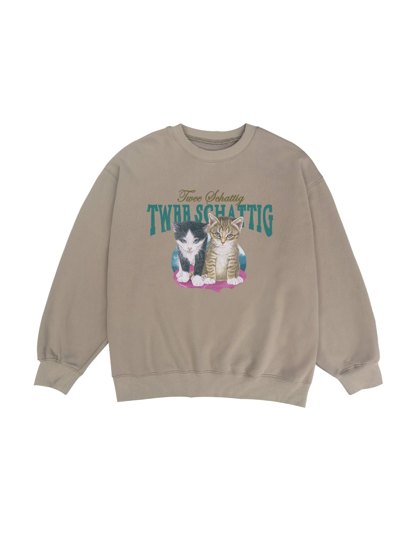 coffee Twin Cats sweatshirt