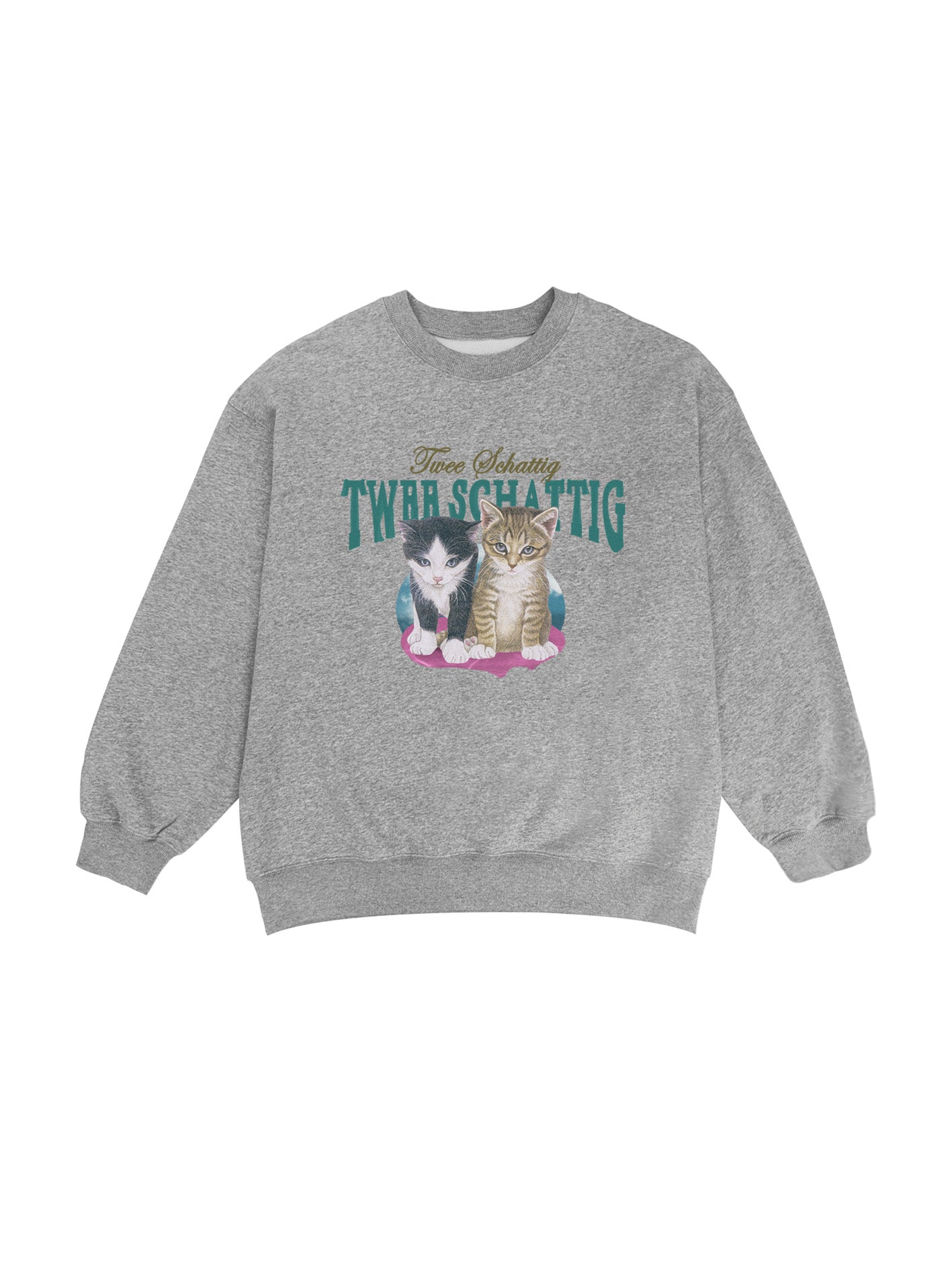 green type Twin Cats sweatshirt