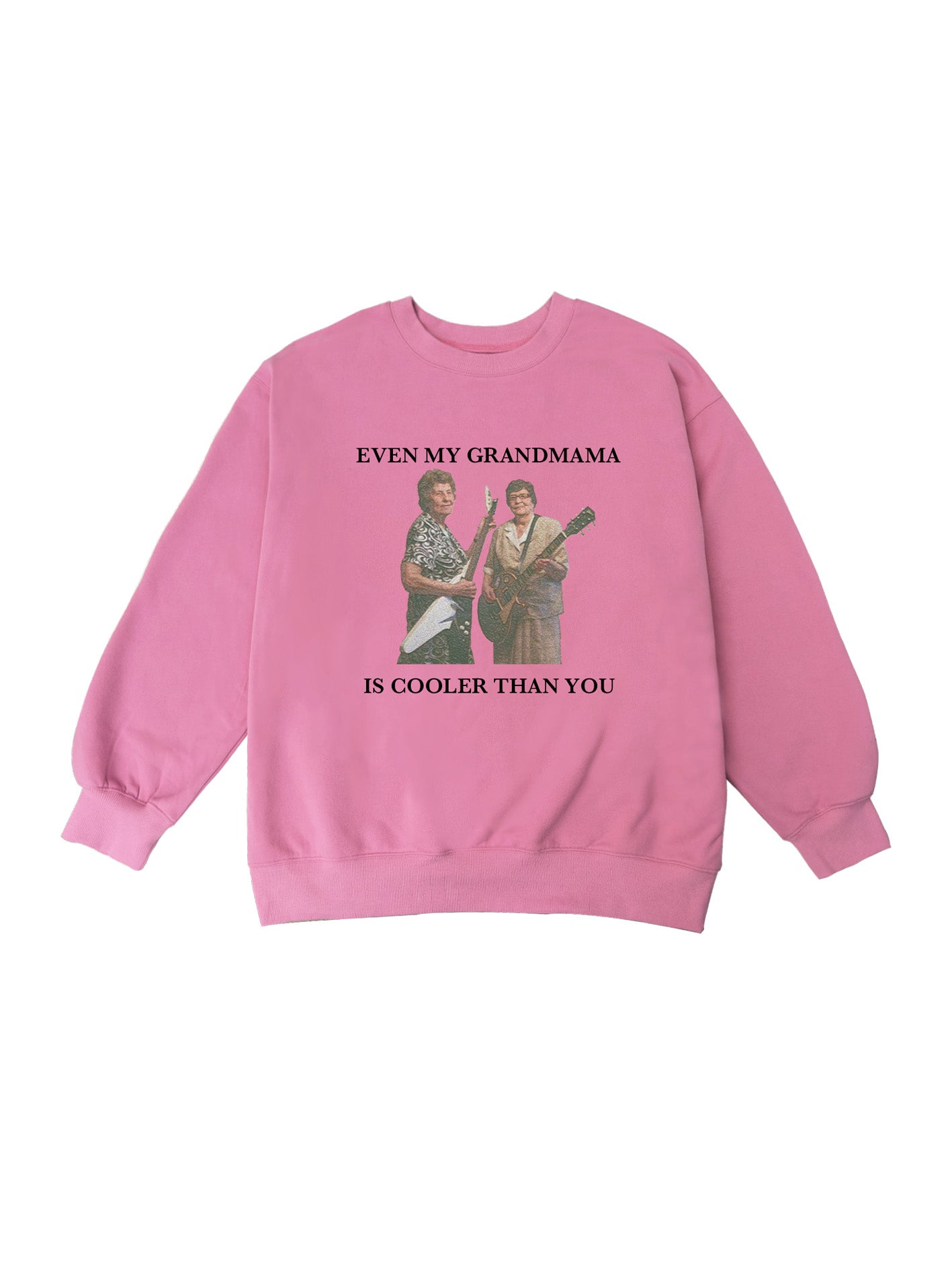 PROD  XS / pink/ black type Grandmama Band sweatshirt