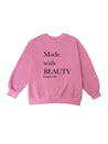 PROD  XS / pink/black type Made with beauty sweatshirt