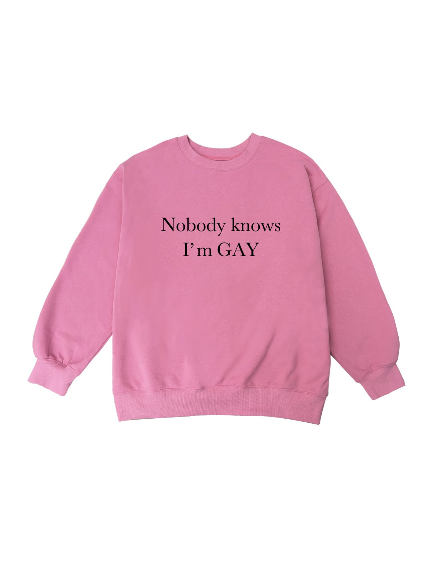  pink Nobody knows I'm gay sweatshirt