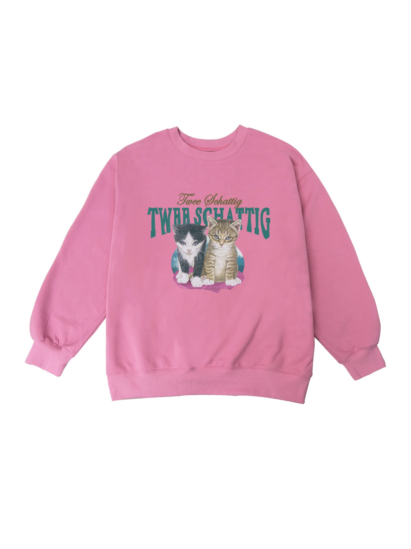 PROD  XS / pink Twin Cats sweatshirt