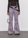 PROD  XS / purple Purple Cargo Flared Pants