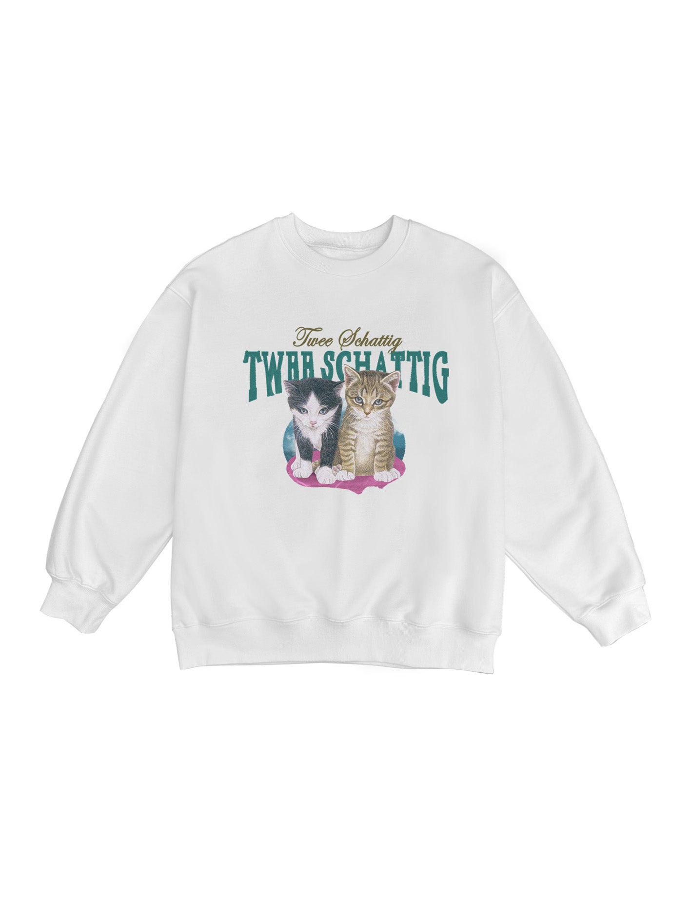 green type Twin Cats sweatshirt