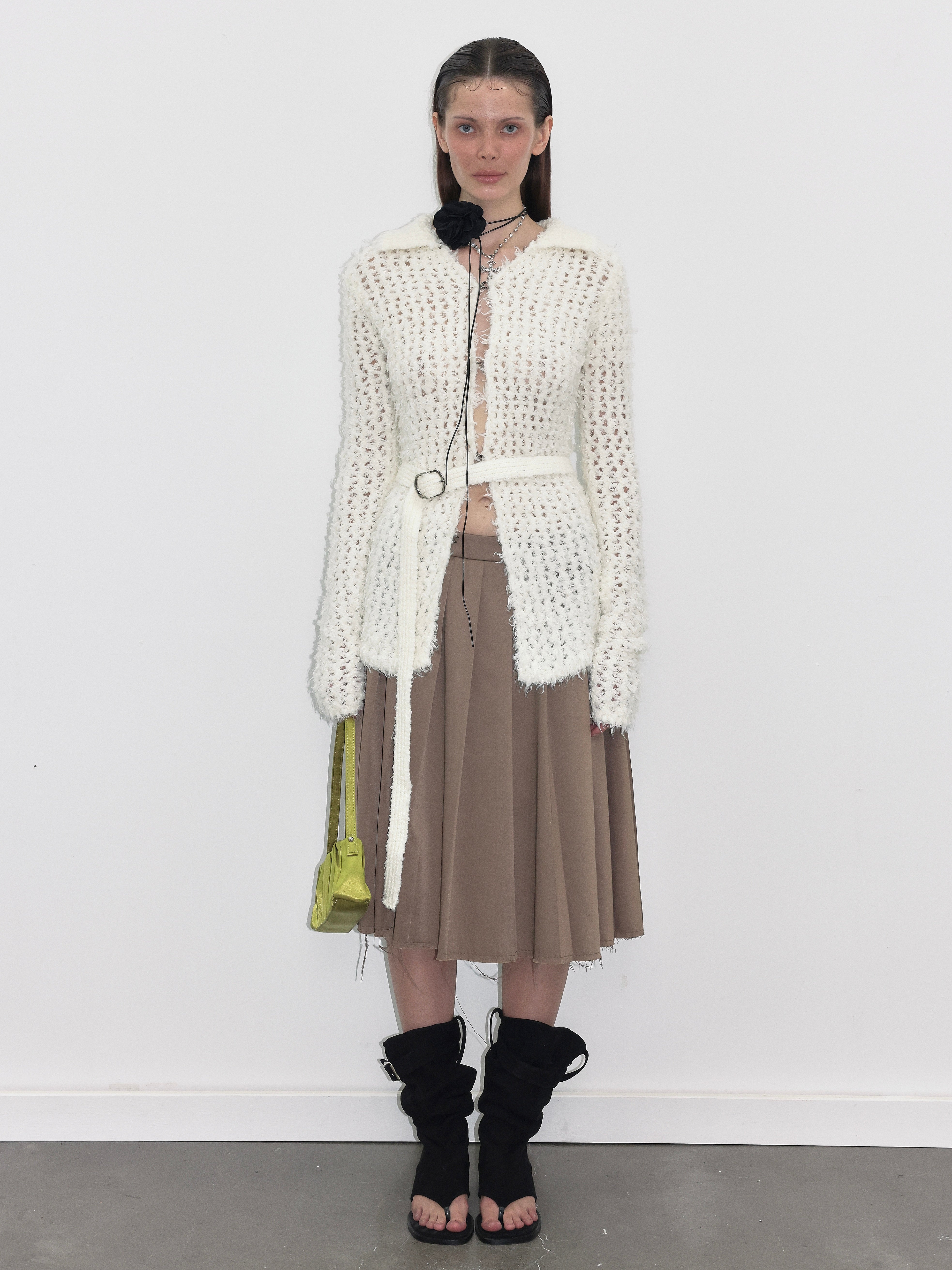 White on sale mesh cardigan