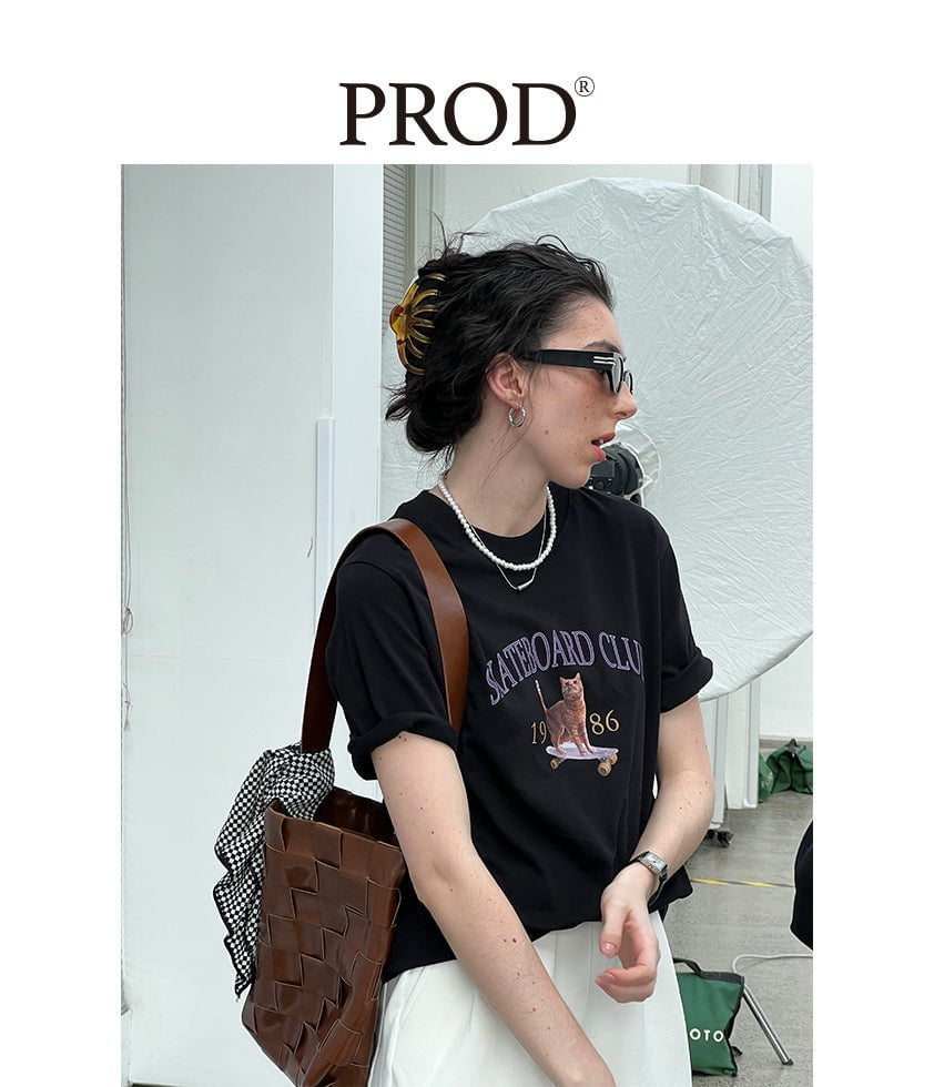 PROD Bldg Apparel & Accessories 19基础T恤黑色猫咪