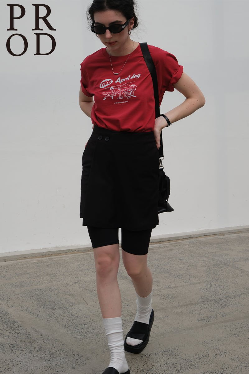 PROD Bldg Apparel & Accessories 25基础T恤红色度假小人