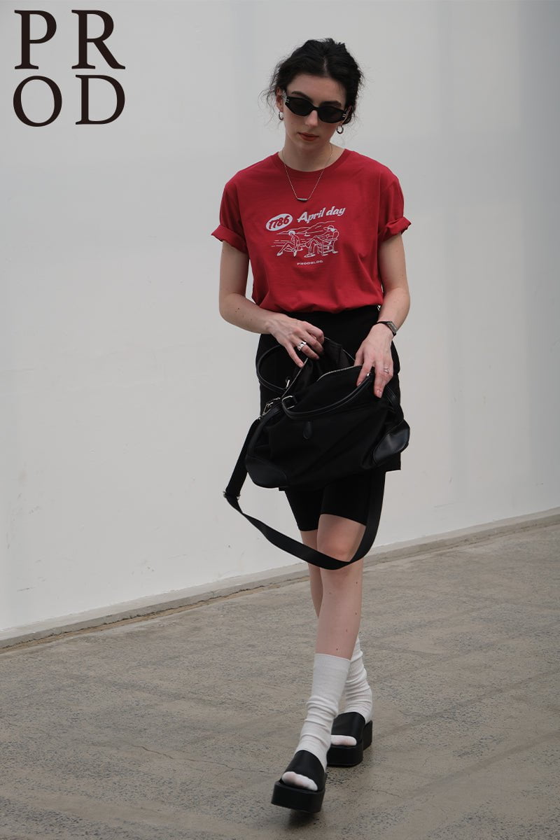 PROD Bldg Apparel & Accessories 25基础T恤红色度假小人