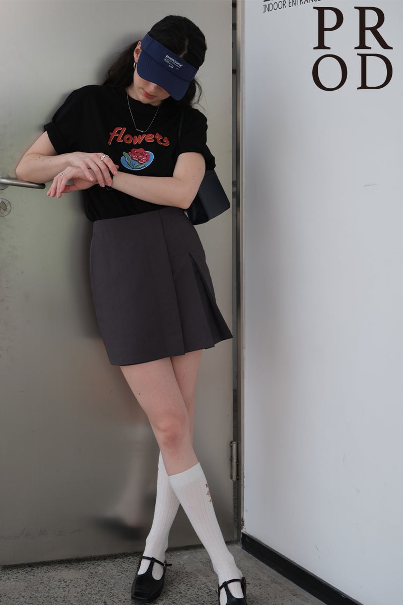 PROD Bldg Apparel & Accessories 29基础T恤黑色小花