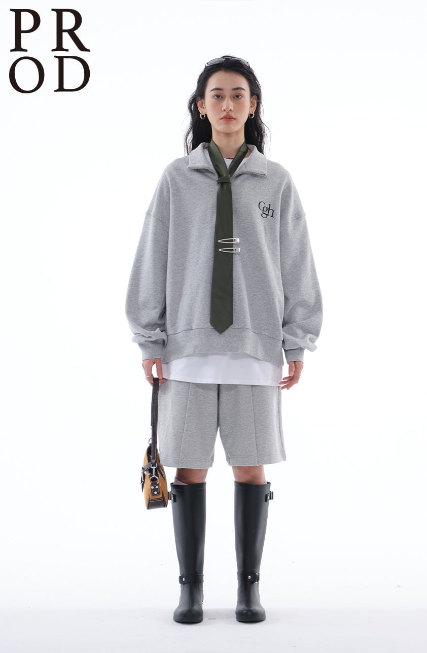 PROD Bldg Apparel & Accessories Cgh Quarter Zip Sweatshirt Matching Short Only / Gray