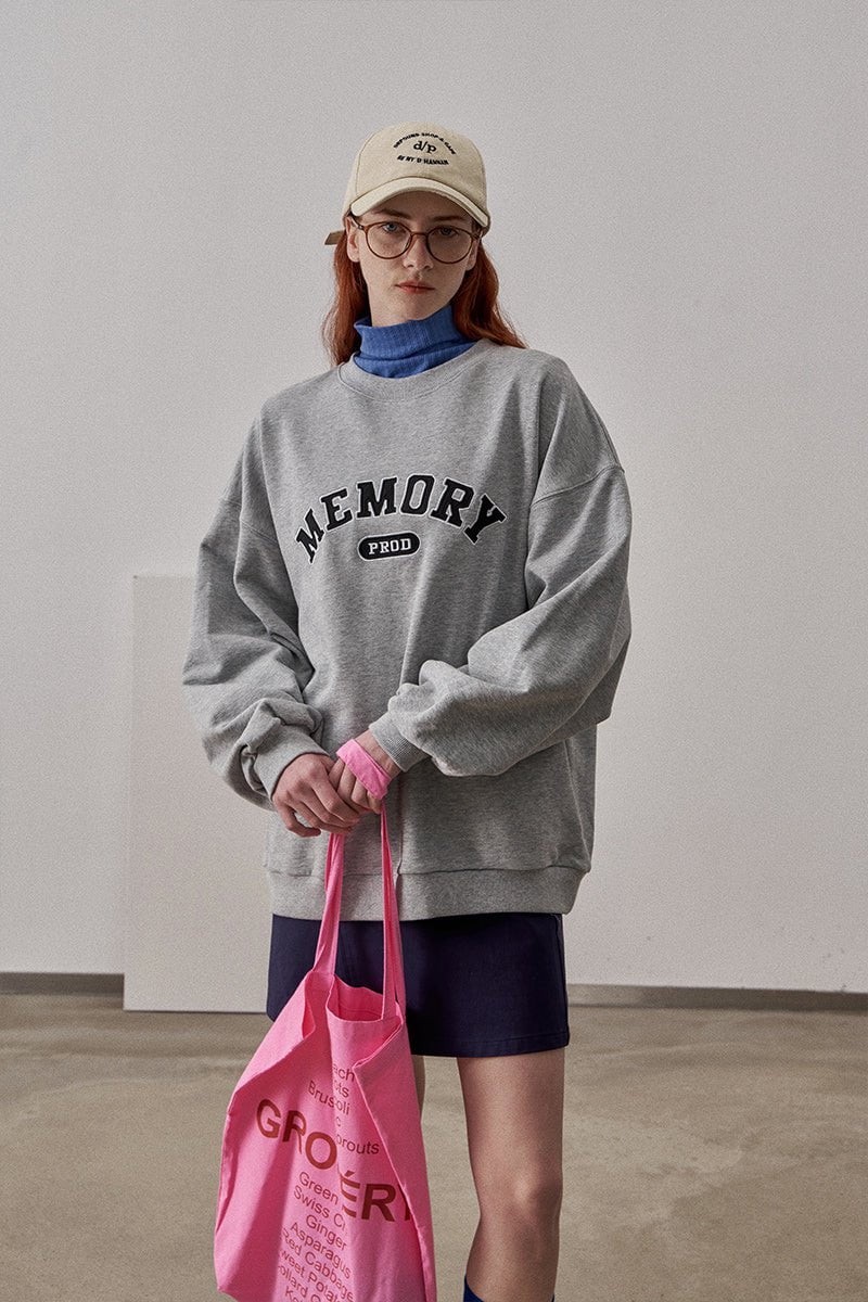 PROD Bldg Apparel & Accessories Crewneck Embroidered Sweatshirt Hemp Grey