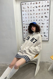 PROD Bldg Apparel & Accessories Loose Fit 1987 Quarter Zip Sweatshirt / Beige