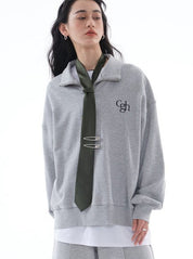 PROD Bldg Apparel & Accessories Loose Fit Cgh Quarter Zip Sweatshirt Only / Gray