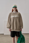 PROD Bldg Apparel & Accessories Loose Fit Concept Plush Embroidered Sweatshirt / Olive