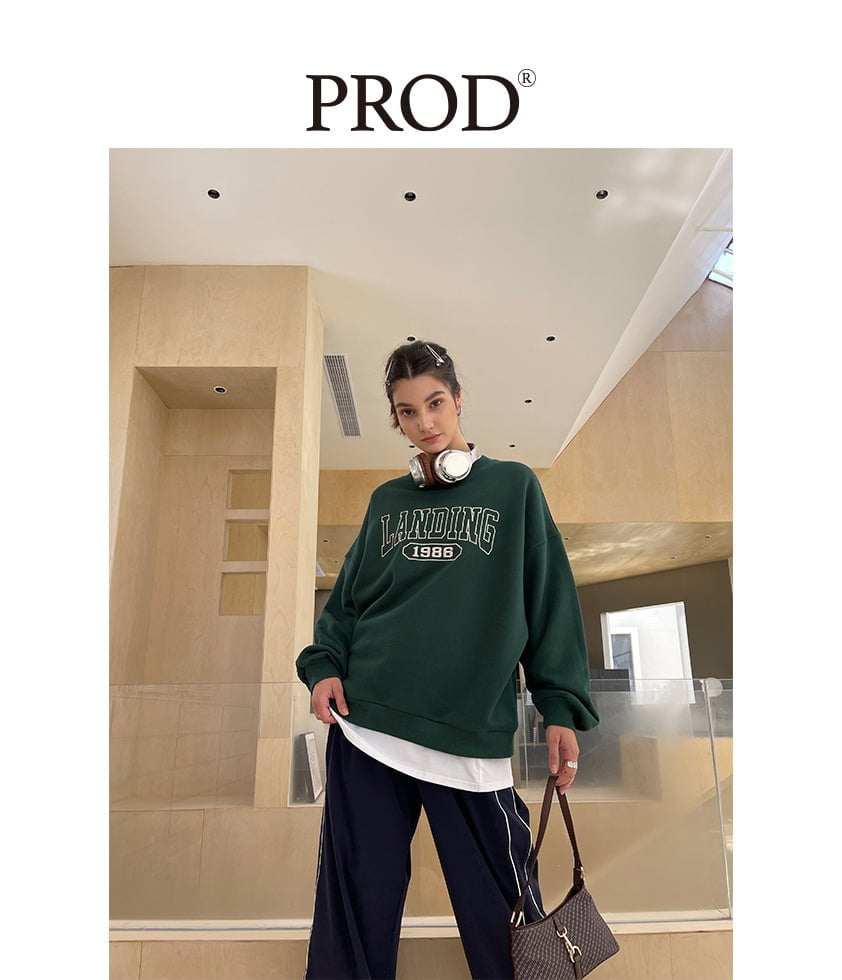 PROD Bldg Apparel & Accessories Loose Fit Landing 1986 Crewneck / Green