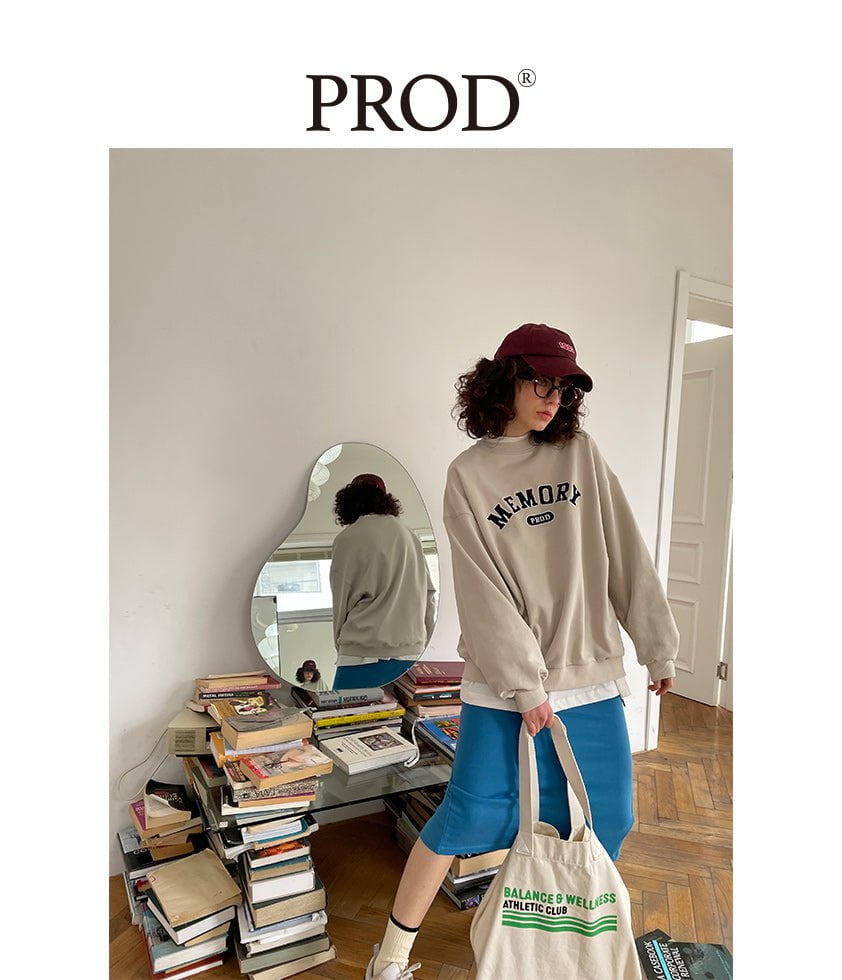 PROD Bldg Apparel & Accessories Multicolor Letters  Embroidered Crewneck  Sweatshirt