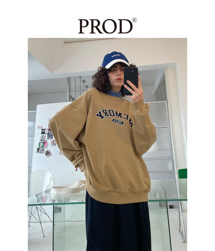 PROD Bldg Apparel & Accessories Multicolor Letters  Embroidered Crewneck  Sweatshirt