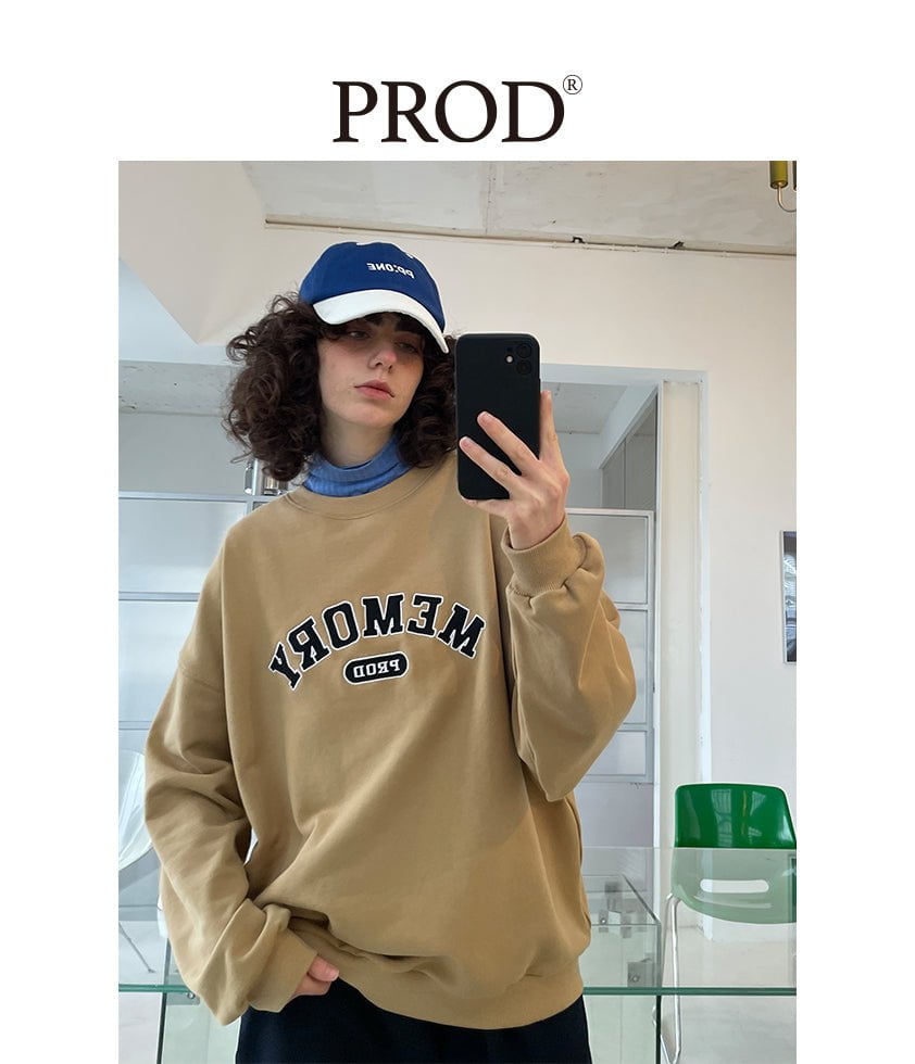 PROD Bldg Apparel & Accessories Multicolor Letters  Embroidered Crewneck  Sweatshirt