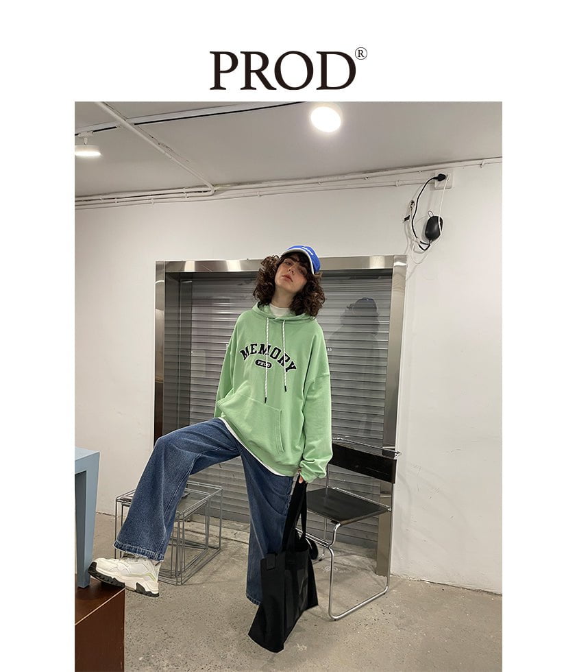 PROD Bldg Apparel & Accessories Multicolor Letters  Embroidered Hoodie