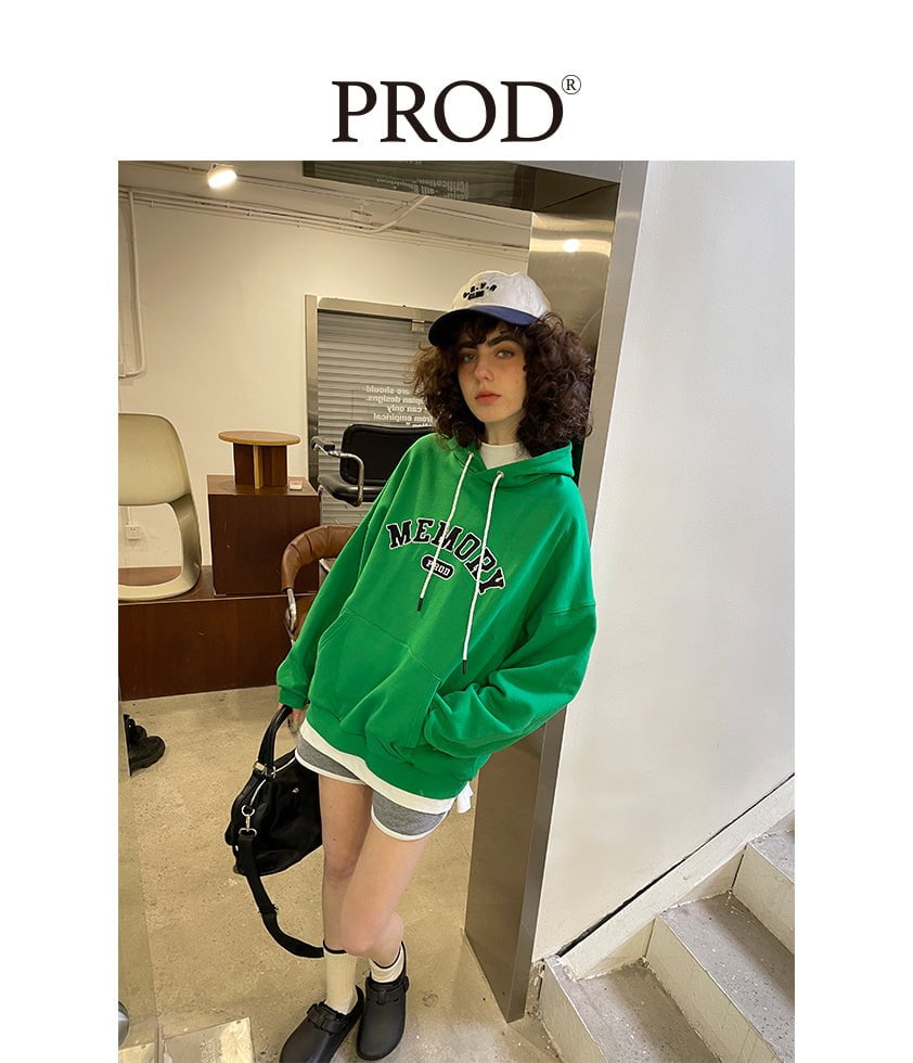 PROD Bldg Apparel & Accessories Multicolor Letters  Embroidered Hoodie