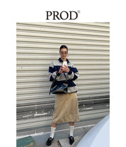 PROD Bldg Apparel & Accessories 条纹polo卫衣 蓝灰sj
