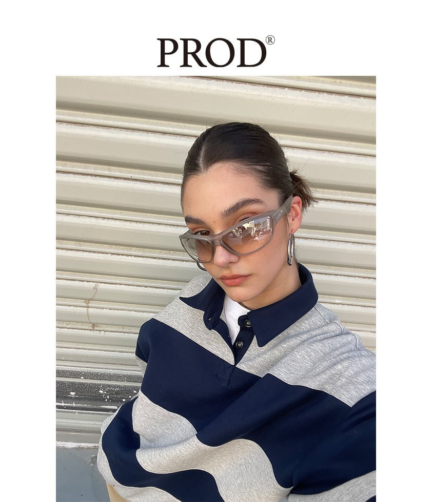 PROD Bldg Apparel & Accessories 条纹polo卫衣 蓝灰sj