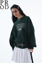 PROD Bldg Apparel & Accessories 美式刺绣字母卫衣绿色pp