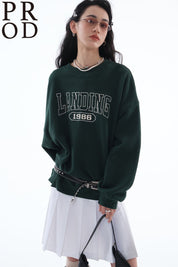 PROD Bldg Apparel & Accessories 美式刺绣字母卫衣绿色pp