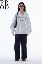 PROD Bldg Apparel & Accessories 美式翻领刺绣卫衣灰色pp