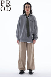 PROD Bldg Apparel & Accessories 美式翻领卫衣灰色pp