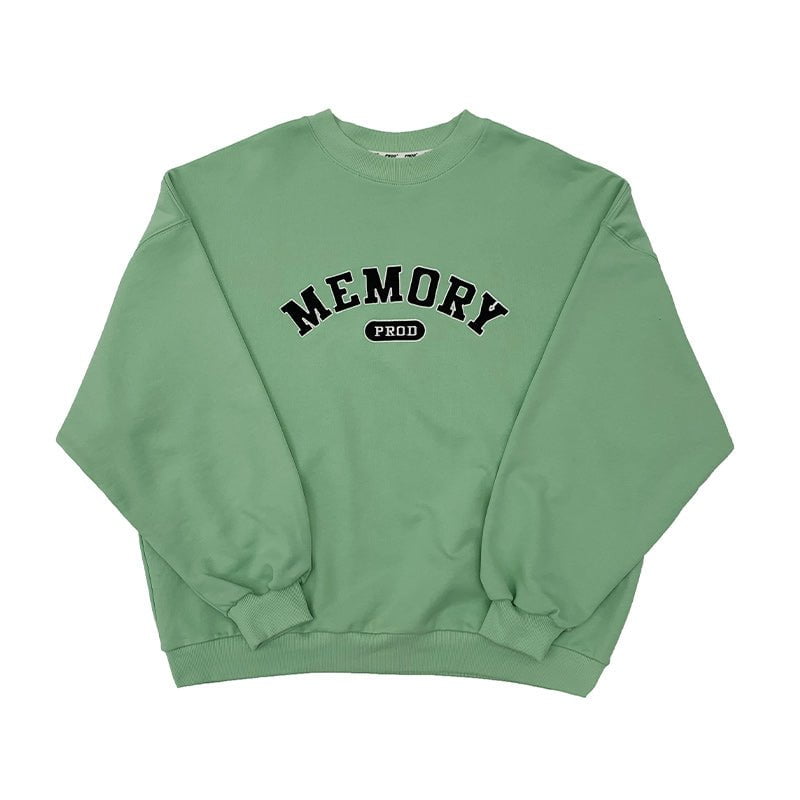 PROD Bldg Apparel & Accessories Round Neck Embroidered Sweater Melon Green