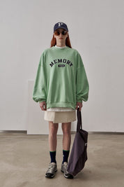 PROD Bldg Apparel & Accessories Round Neck Embroidered Sweater Melon Green